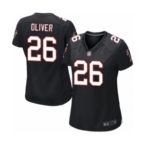 Women's Atlanta Falcons #26 Isaiah Oliver Game Black Alternate Football Jersey