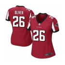 Women's Atlanta Falcons #26 Isaiah Oliver Game Red Team Color Football Jersey