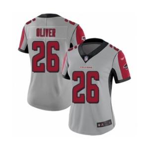 Women's Atlanta Falcons #26 Isaiah Oliver Limited Silver Inverted Legend Football Jersey