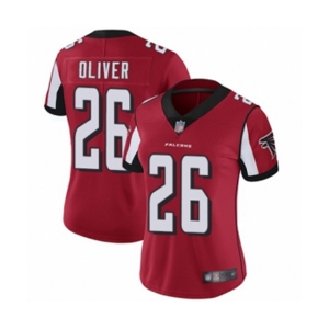 Women's Atlanta Falcons #26 Isaiah Oliver Red Team Color Vapor Untouchable Limited Player Football Jersey