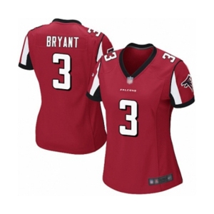 Women's Atlanta Falcons #3 Matt Bryant Game Red Team Color Football Jersey