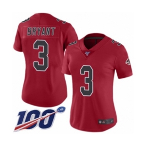 Women's Atlanta Falcons #3 Matt Bryant Limited Red Rush Vapor Untouchable 100th Season Football Jersey