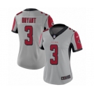 Women's Atlanta Falcons #3 Matt Bryant Limited Silver Inverted Legend Football Jersey