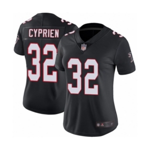 Women's Atlanta Falcons #32 Johnathan Cyprien Black Alternate Vapor Untouchable Limited Player Football Jersey