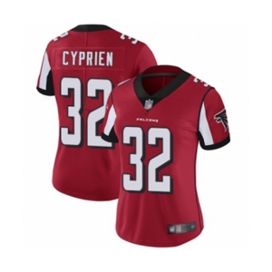 Women's Atlanta Falcons #32 Johnathan Cyprien Red Team Color Vapor Untouchable Limited Player Football Jersey