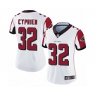 Women's Atlanta Falcons #32 Johnathan Cyprien White Vapor Untouchable Limited Player Football Jersey