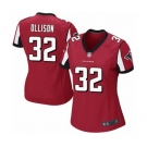 Women's Atlanta Falcons #32 Qadree Ollison Game Red Team Color Football Jersey