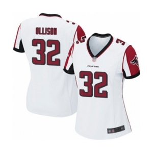 Women's Atlanta Falcons #32 Qadree Ollison Game White Football Jersey