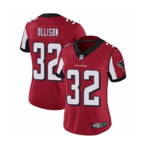 Women's Atlanta Falcons #32 Qadree Ollison Red Team Color Vapor Untouchable Limited Player Football Jersey