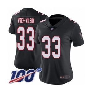 Women's Atlanta Falcons #33 Blidi Wreh-Wilson Black Alternate Vapor Untouchable Limited Player 100th Season Football Jersey