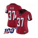 Women's Atlanta Falcons #37 Ricardo Allen Red Team Color Vapor Untouchable Limited Player 100th Season Football Jersey