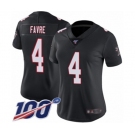 Women's Atlanta Falcons #4 Brett Favre Black Alternate Vapor Untouchable Limited Player 100th Season Football Jersey