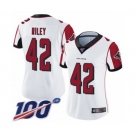 Women's Atlanta Falcons #42 Duke Riley White Vapor Untouchable Limited Player 100th Season Football Jersey