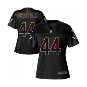 Women's Atlanta Falcons #44 Vic Beasley Game Black Fashion Football Jersey