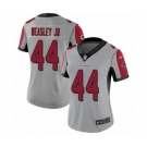 Women's Atlanta Falcons #44 Vic Beasley Limited Silver Inverted Legend Football Jersey