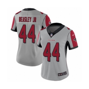 Women's Atlanta Falcons #44 Vic Beasley Limited Silver Inverted Legend Football Jersey