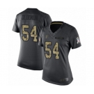 Women's Atlanta Falcons #54 Foye Oluokun Limited Black 2016 Salute to Service Football Jersey