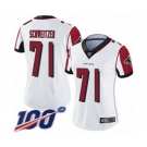 Women's Atlanta Falcons #71 Wes Schweitzer White Vapor Untouchable Limited Player 100th Season Football Jersey