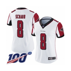 Women's Atlanta Falcons #8 Matt Schaub White Vapor Untouchable Limited Player 100th Season Football Jersey