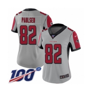 Women's Atlanta Falcons #82 Logan Paulsen Limited Silver Inverted Legend 100th Season Football Jersey