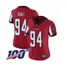 Women's Atlanta Falcons #94 Deadrin Senat Red Team Color Vapor Untouchable Limited Player 100th Season Football Jersey