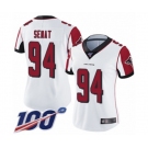 Women's Atlanta Falcons #94 Deadrin Senat White Vapor Untouchable Limited Player 100th Season Football Jersey