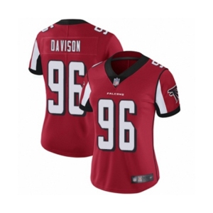 Women's Atlanta Falcons #96 Tyeler Davison Red Team Color Vapor Untouchable Limited Player Football Jersey