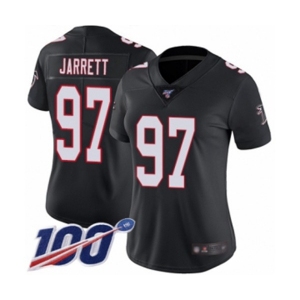 Women's Atlanta Falcons #97 Grady Jarrett Black Alternate Vapor Untouchable Limited Player 100th Season Football Jersey