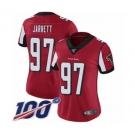 Women's Atlanta Falcons #97 Grady Jarrett Red Team Color Vapor Untouchable Limited Player 100th Season Football Jersey