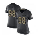 Women's Atlanta Falcons #98 Takkarist McKinley Limited Black 2016 Salute to Service Football Jersey