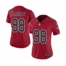 Women's Atlanta Falcons #98 Takkarist McKinley Limited Red Rush Vapor Untouchable Football Jersey