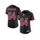 Women's Nike Arizona Cardinals #64 Dorian Johnson Limited Black Rush NFL Jersey