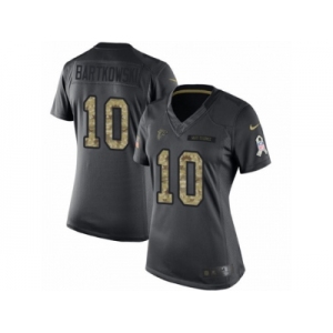 Women's Nike Atlanta Falcons #10 Steve Bartkowski Limited Black 2016 Salute to Service NFL Jersey