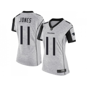 Women's Nike Atlanta Falcons #11 Julio Jones Gray Stitched NFL Limited Gridiron Gray II Jersey