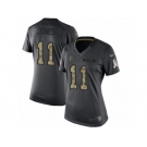 Women's Nike Atlanta Falcons #11 Julio Jones Limited Black 2016 Salute to Service NFL Jersey