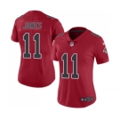 Women's Nike Atlanta Falcons #11 Julio Jones Limited Red Rush Vapor Untouchable NFL Jersey