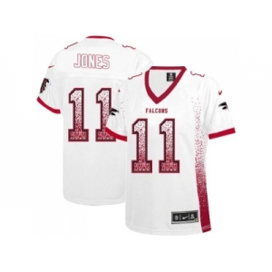 Women's Nike Atlanta Falcons #11 Julio Jones White Stitched NFL Elite Drift Fashion Jersey