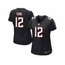 Women's Nike Atlanta Falcons #12 Mohamed Sanu Limited Black Alternate NFL Jersey