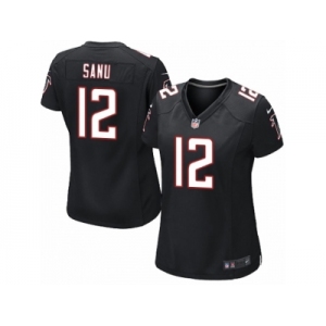 Women's Nike Atlanta Falcons #12 Mohamed Sanu Limited Black Alternate NFL Jersey