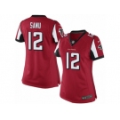 Women's Nike Atlanta Falcons #12 Mohamed Sanu Limited Red Team Color NFL Jersey