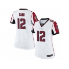 Women's Nike Atlanta Falcons #12 Mohamed Sanu Limited White NFL Jersey