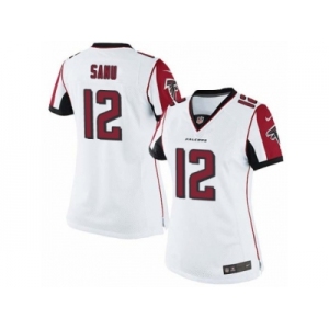 Women's Nike Atlanta Falcons #12 Mohamed Sanu Limited White NFL Jersey