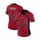 Women's Nike Atlanta Falcons #14 Justin Hardy Limited Red Rush Drift Fashion NFL Jersey