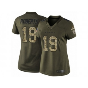 Women's Nike Atlanta Falcons #19 Andre Roberts Limited Green Salute to Service NFL Jersey