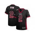 Women's Nike Atlanta Falcons #2 Matt Ryan Black Alternate Stitched NFL Elite Drift Fashion Jersey