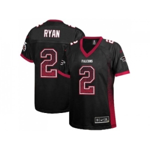 Women's Nike Atlanta Falcons #2 Matt Ryan Black Alternate Stitched NFL Elite Drift Fashion Jersey