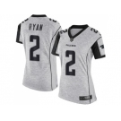 Women's Nike Atlanta Falcons #2 Matt Ryan Gray Stitched NFL Limited Gridiron Gray II Jersey