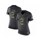 Women's Nike Atlanta Falcons #2 Matt Ryan Limited Black 2016 Salute to Service NFL Jersey