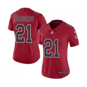 Women's Nike Atlanta Falcons #21 Deion Sanders Limited Red Rush Vapor Untouchable NFL Jersey