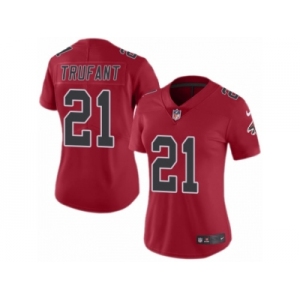 Women's Nike Atlanta Falcons #21 Desmond Trufant Limited Red Rush NFL Jersey